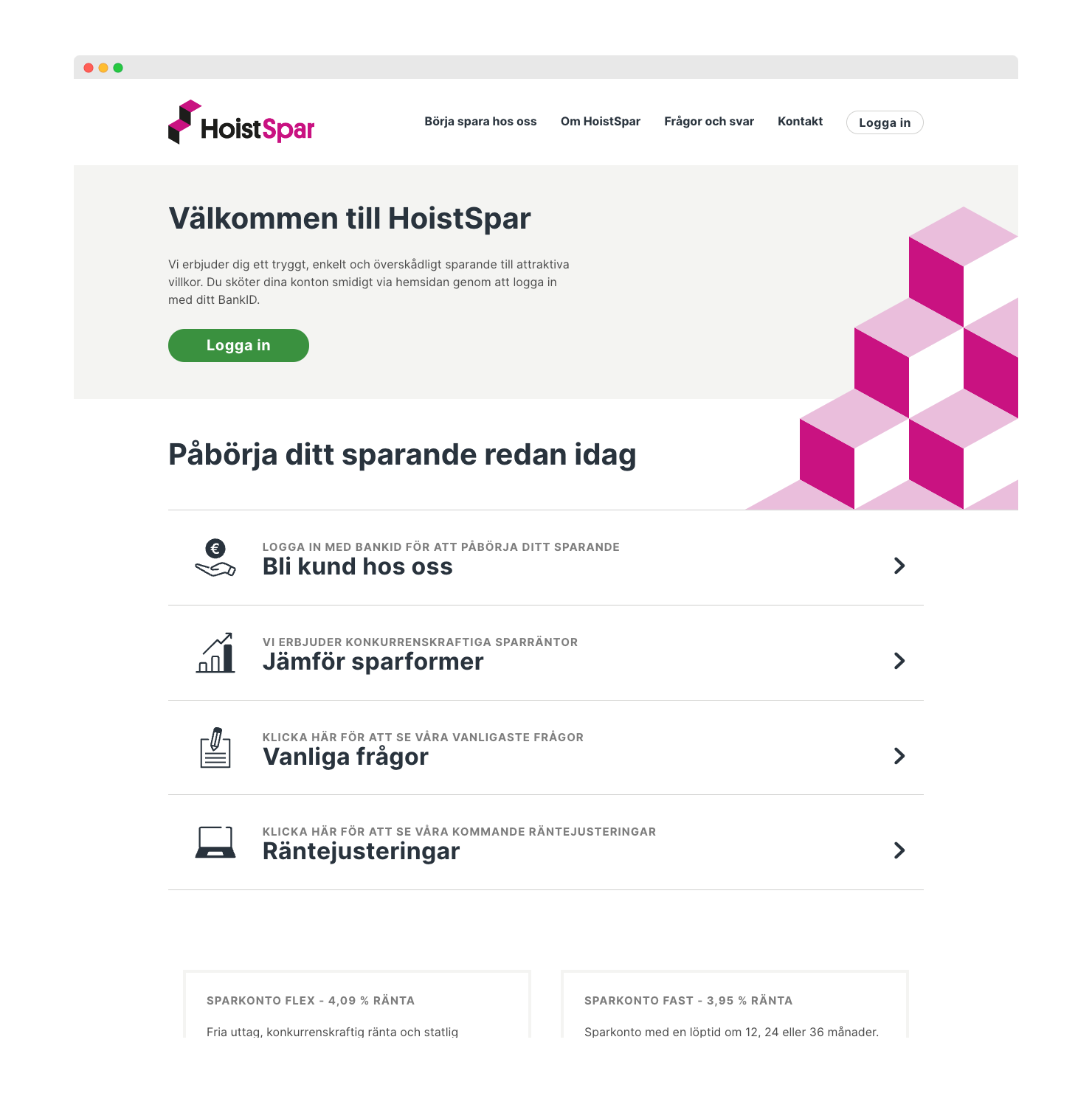 Hoistspar hemsida