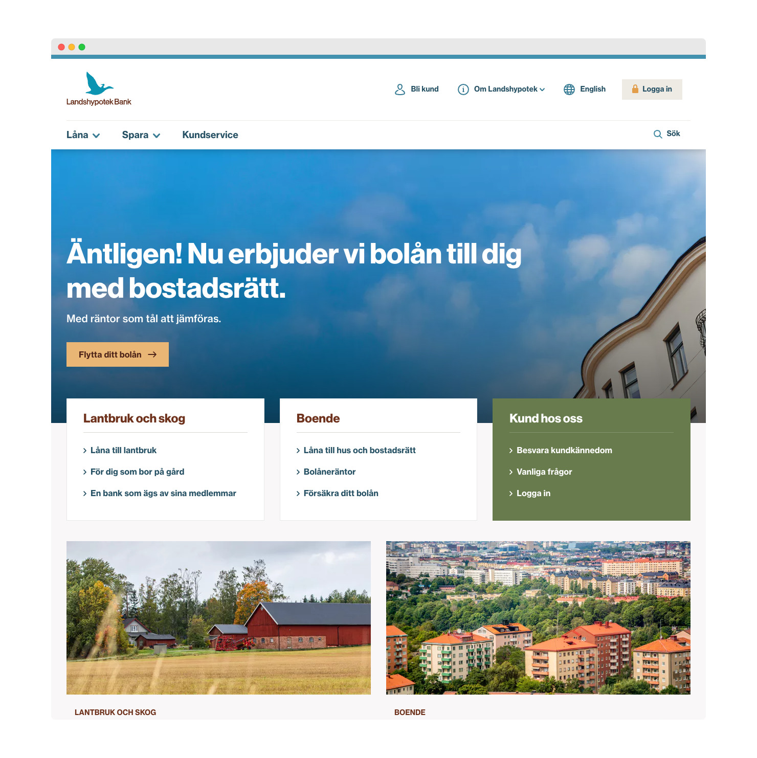 Landshypotek hemsida